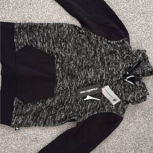 Karl Lagerfeld Charcoal and Black Sweater